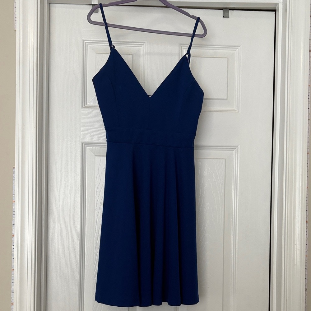 TCEC Navy Spaghetti Strap Mini Dress